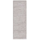 skoskab 59x17x169 cm konstrueret træ betongrå