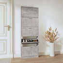 skoskab 59x17x169 cm konstrueret træ betongrå