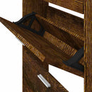 skoskab 59x17x169 cm konstrueret træ røget egetræsfarve