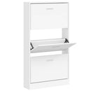 skoskab hvid 59x17x108 cm konstrueret træ