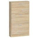 skoskab 59x17x108 cm konstrueret træ egetræ