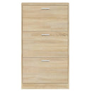 skoskab 59x17x108 cm konstrueret træ egetræ