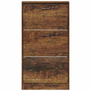 skoskab 59x17x108 cm konstrueret træ røget egetræsfarve
