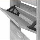 skoskab 59x17x108 cm konstrueret træ grå sonoma-eg