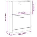 skoskab 59x17x81 cm konstrueret træ sort
