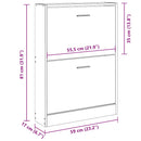 skoreol 59x17x81 cm konstrueret træ betongrå