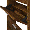skoskab 59x17x81 cm konstrueret træ røget egetræsfarve