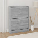 skoskab 59x17x81 cm konstrueret træ grå sonoma-eg