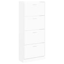 skoskab 63x24x147 cm konstrueret træ hvid