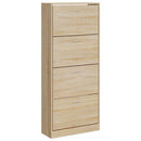 skoskab 63x24x147 cm konstrueret træ sonoma-eg