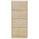 skoskab 63x24x147 cm konstrueret træ sonoma-eg