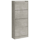 skoskab 63x24x147 cm konstrueret træ betongrå