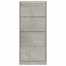 skoskab 63x24x147 cm konstrueret træ betongrå