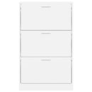 skoskab 63x24x103 cm konstrueret træ hvid