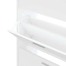 skoskab 63x24x103 cm konstrueret træ hvid