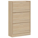skoskab 63x24x103 cm konstrueret træ sonoma-eg