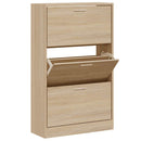 skoskab 63x24x103 cm konstrueret træ sonoma-eg