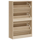 skoskab 63x24x103 cm konstrueret træ sonoma-eg