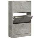 skoskab 63x24x103 cm konstrueret træ betongrå