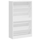 skoreol 63x24x103 cm konstrueret træ hvid højglans
