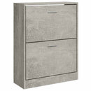 skoskab 63x24x81 cm konstrueret træ betongrå