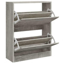 skoskab 63x24x81 cm konstrueret træ betongrå