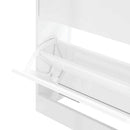 skoreol 63x24x81 cm konstrueret træ hvid højglans