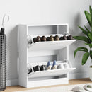 skoreol 63x24x81 cm konstrueret træ hvid højglans