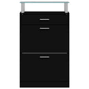 skoskab 63x24x104 cm konstrueret træ sort