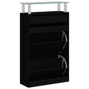 skoskab 63x24x104 cm konstrueret træ sort