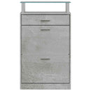 skoskab 63x24x104 cm konstrueret træ betongrå
