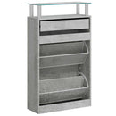skoskab 63x24x104 cm konstrueret træ betongrå