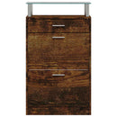 skoskab 63x24x104 cm konstrueret træ røget egetræsfarve