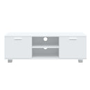 tv-bord 120x40,5x35 cm konstrueret træ hvid