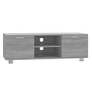 tv-bord 120x40,5x35 cm konstrueret træ grå sonoma-eg