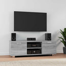 tv-bord 120x40,5x35 cm konstrueret træ grå sonoma-eg