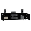 tv-bord 140x40,5x35 cm konstrueret træ sort