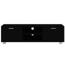 tv-bord 140x40,5x35 cm konstrueret træ sort