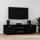 tv-bord 140x40,5x35 cm konstrueret træ sort