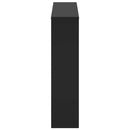 skoskab med spejl 2 hylder 63x17x67 cm sort