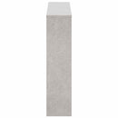 skoskab med spejl 2 hylder 63x17x67 cm betongrå