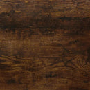skoskab med spejl 2 hylder 63x17x67 cm røget egetræ