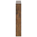 skoskab med spejl 3 hylder 63x17x102,5 cm røget egetræsfarve