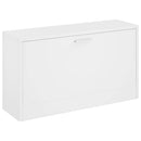 skobænk højglans hvid 80x24x45 cm konstrueret træ