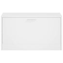 skobænk højglans hvid 80x24x45 cm konstrueret træ