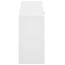 skobænk højglans hvid 80x24x45 cm konstrueret træ