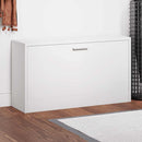 skobænk højglans hvid 80x24x45 cm konstrueret træ
