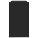 skrivebord med skuffe og skab 100x40x73 cm konstrueret træ sort