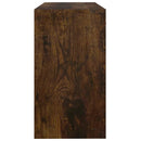 skrivebord med skab 100x40x73 cm konstrueret træ røget egetræ