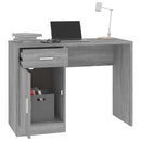 skrivebord med skab 100x40x73 cm konstrueret træ grå sonoma-eg